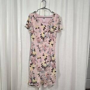 Vintage R&K‎ Petal Pink Midi Sundress Layered Bottom Size 12 Romantic Phoebe